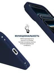 Силиконовый чехол с MagSafe для Apple iPhone 17 Pro Max, ICON2 MagCase, синий, противоударный, панель с мягкой подкладкой, защита всего корпуса, поддержка беспроводной зарядки, совместим с защитными стеклами и пленками, ArmorStandart (ARM86681) - мініатюра 4