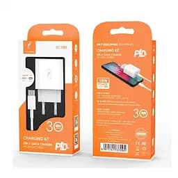 Зарядний пристрій SkyDolphin SC18EL PD2.0 (1USB-С, 3A) White + кабель Lightning (MZP-000156)