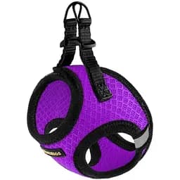 Шлейка для собак Bronzedog Mesh Vest, размер 3XS, 24х26 см, фиолетовая