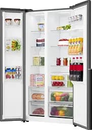 Холодильник Gorenje SBS, 179х62х92см, 2 двері, 344(197)л, А+, NF+, Інв., Зона св-ті, диспенсер, генератор льоду, Зовн. Диспл, чорний - мініатюра 2