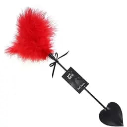 Щекоталка со шлепалкой Пика Art of Sex - Puff Peak, цвет Красный
