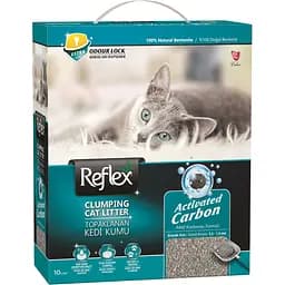 Наповнювач для котячого туалету Reflex Activated Carbon бентонітовий сірий 10 л