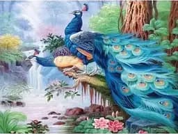 Алмазна мозаїка на підрамнику Павлін 40×50 см 71191_BGLE