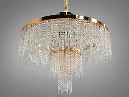 Люстра кришталева Diasha 376 золотиста LED 165Вт - мініатюра 2