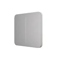 Розумний двоклавішний прохідний вимикач Ajax LightSwitch (2-gang/2-way) Jeweller (fog/димний) (26-00407) - мініатюра 3