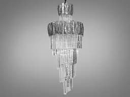 Модна кришталева люстра в сучасному стилі під 27 лампи, хром