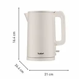 Електрочайник Tefal Thermo Protect 1.5 л пластик нержавіюча сталь бежевий kuh0015410 - мініатюра 5