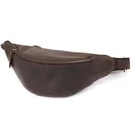 Добротна сумка бананка для чоловіків з натуральної шкіри вінтажної SHVIGEL 34х14х7 см sum0027447