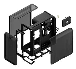 Корпус Hyte X50 без БЖ Pitch Black (CS-HYTE-X50G-BB) Без БП - мініатюра 11