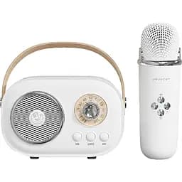 Портативна колонка з мікрофоном Smart X C20W Platinum C-20 BT/TF/USB/FM з вологозахистом 5 Вт, біла