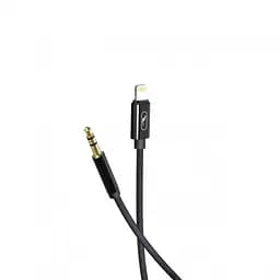 Кабель SkyDolphin SR26 Braided Wire 3.5 мм - Lightning (M/M), 1 м, Black (SDAUX-000069) - мініатюра 2