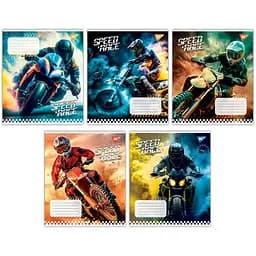 Зошити учнівські 18 аркушів лінія Yes Speed race, 25 шт. в упаковці