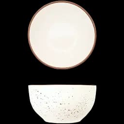 Чаша для салату керамічна Well Done 14 см біла мармурова (WD-5011W)