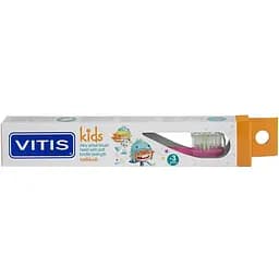 Щітка зубна Vitis Kids + Vitis Kids пробник зубного гелю 8 мл фуксія