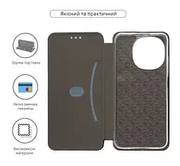 Чехол-книжка для TECNO Spark Go 1 (KL4), G-Case, черный, кожаный чехол-книжка из экокожи (PU) и TPU, с магнитом, с подставкой и вместительным кардхолдером, противоударный, защита всего корпуса, ArmorStandart (ARM81226) - мініатюра 3