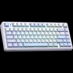 Клавіатура бездротова Aula F75 Gasket Greywood V3 RGB White/Blue (6948391208633)