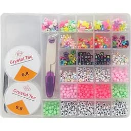 Набір для створення браслетів Bambi Бісер 610-09E, пінцет, волосінь 2 шт