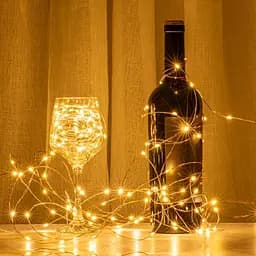 Гірлянда AWQ 200 LED, 66 футів, мідний дріт 8 режимів LED Fairy String Lights USB Живлення з дистанційним керуванням - мініатюра 4