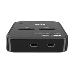 Док-станція для накопичувачів Maiwo 2*NVMe M.2 SSD Key M/B+M USB 3.1 Gen2 Type-C (K3016P) - мініатюра 3