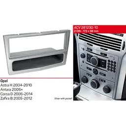 Перехідна рамка Opel Astra, Antara, Corsa, Zafira ACV 281230-10 - мініатюра 2