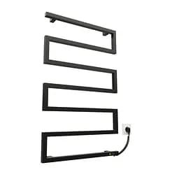 Электрический полотенцесушитель Kosser Зета 900x550 ER тайм. черный ЗЗ03ER, Черный матовый, Правое