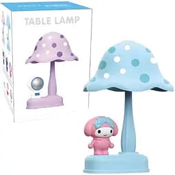 Детская настольная лампа Май Мелоди грибочек голубая (339C)