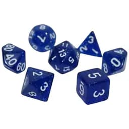 Набор кубиков Glitter 7 Dice Set - Blue , 7 шт. (g7dglit16)