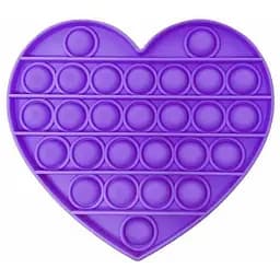 Сенсорна іграшка Pop it антистрес сердечко фіолетове