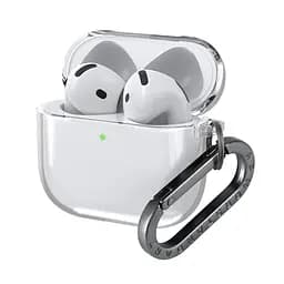 Чохол для навушників Apple AirPods 4, прозорий, Air, термополіуретан (TPU), протиударний, захист від подряпин, пилу і ударів, футляр з карабіном для кріплення, точні вирізи для доступу до роз"ємів, ArmorStandart (ARM82557) - мініатюра 2