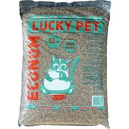 Уцінка. Деревний наповнювач для котячого туалету Lucky Pet економ 12 кг