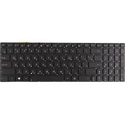Клавіатура для ноутбука ASUS N550 Series чорна, без фрейму, підсвітка