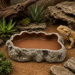 Миска для тераріуму Hobby Cera Dish Granite 4 22x17x4см (37803) поїлка та годівниця під натуральний камінь - мініатюра 4