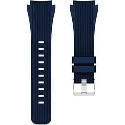 Силіконовий ремінець Watchbands Galaxy на смарт-годинник Samsung Gear S3 - темно-синій (WB001GALAXYDARKBLUE14)