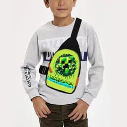 Сумка через плечо детская Minecraft Крипер 29х17 см сумка слинг для мальчика (02116)