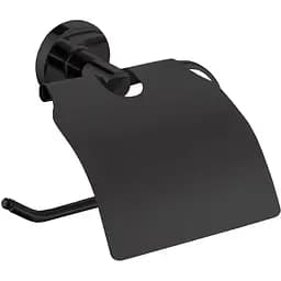 Держатель туалетной бумаги Volle Ronda с крышкой de la noche 2535.240104 Черный матовый