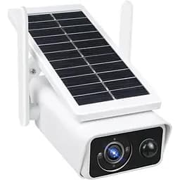IP камера відеоспостереження RIAS X1 (iCSee APP) Wi-Fi 2MP вулична із сонячною панеллю White (3_02397)