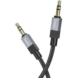 Кабель аудио AUX адаптер Hoco UPA32 3.5 мм к 3.5 мм 1 м папа папа черный