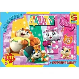 Детский пазл 44 котенка YT64 плакат 117 элементов