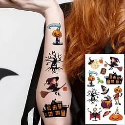 Набір дитячих тимчасових тату "Хелловін" Fresh Tattoo kids-tatto-halloween-set-30 - мініатюра 4