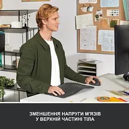 Бездротова миша Logitech Lift Left Vertical Ergonomic Mouse Wireless/Bluetooth Graphite (910-006474) - мініатюра 4
