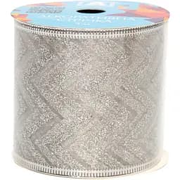 Декоративна стрічка Devilon органза в рулоні 6.3 см 3 м срібна (082475)