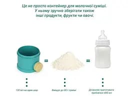 ViO, Універсальний контейнер для дитячої суміші, 4 х 150 мл, зелений, пластиковий - мініатюра 6