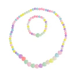 Набор украшений Летние сердечки (ожерелье, браслет) 2шт