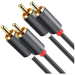 Кабель мультимедийный 2xRCA M to 2xRCA M 3.0m AV104 black Ugreen (10519)