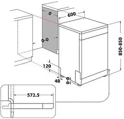 Посудомийна машина Whirlpool W2F HD624 (6978835) - мініатюра 4