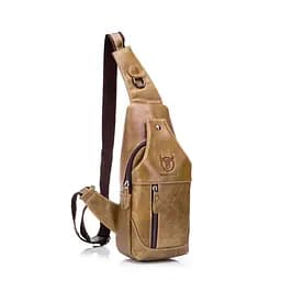 Кожаный мужской рюкзак слинг BULL 30х15х8 см sum0028263