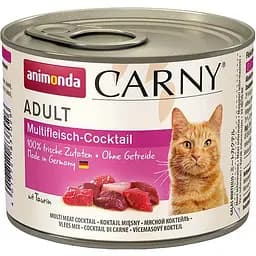 Влажный корм Animonda Carny для взрослых кошек мультимясной коктейль 200 г