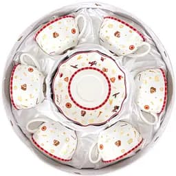 Чайний набір Lefard Christmas Delight, 250 мл, білий з червоним (985-148) - мініатюра 6