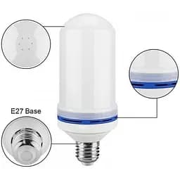 Лампа LED Flame Bulb з ефектом полум'я вогню E27 - мініатюра 4