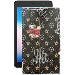 Чохол StatusCASE з екошкіри для планшету Alcatel 1T 7 4G Луі-Вітон-коричневий